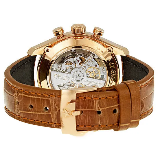 Original Zenith El Primero 36 000 VpH Mother of Pearl Dial 18kt Rose Gold Brown Leather Ladies Watch 18215040082C709 JMS always Watches Original Zenith El Primero 36 000 VpH Mother of Pearl Dial 18kt Rose Gold Brown Leather Ladies Watch 18215040082C709 JMS always Watches