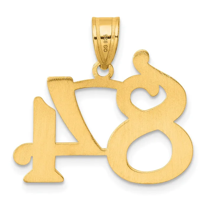 PreStyled Sets 14k Yellow Gold Polished Number 84 Pendant Goldia