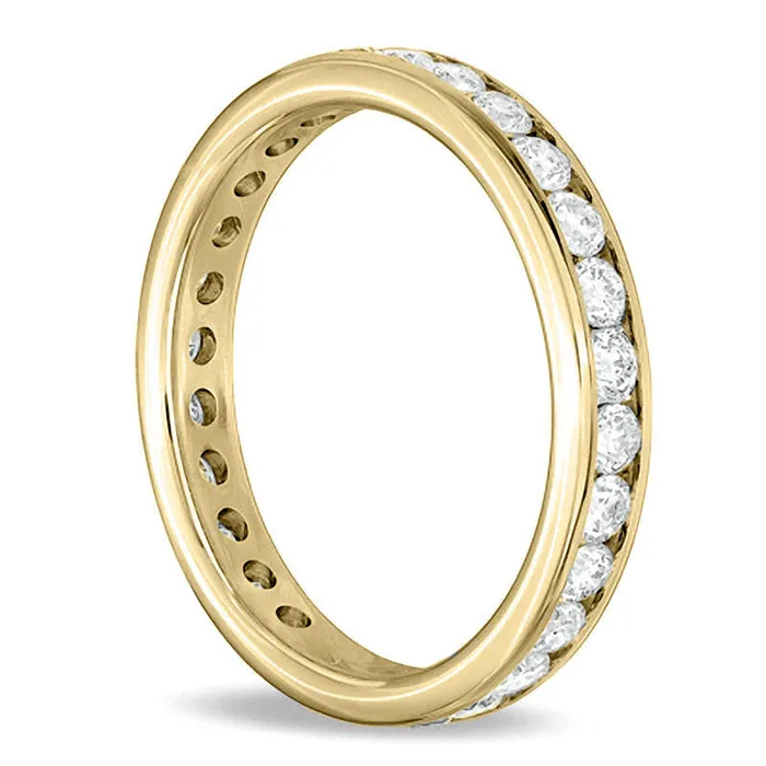 PreStyled Sets Goldia 150 CT TW Certified Natural Diamond Eternity Wedding Band in Solid 18K Gold GSI2 PreStyled Sets Goldia 150 CT TW Certified Natural Diamond Eternity Wedding Band in Solid 18K Gold GSI2