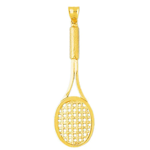 PreStyled Sets Goldia 14K Gold 56MM Tennis Racquet Pendant