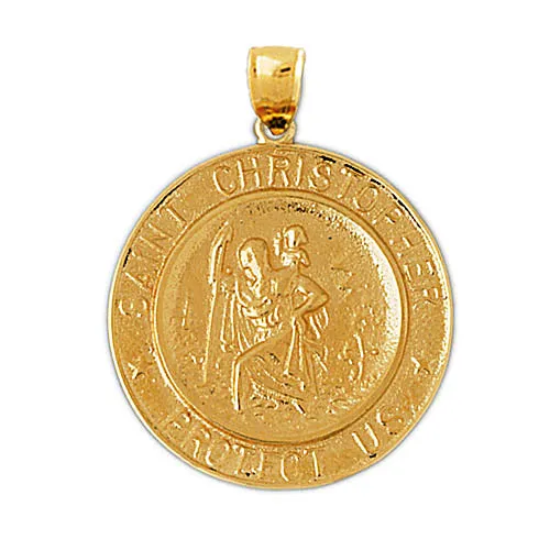 PreStyled Sets Goldia 14K Gold Saint Christopher Pendant