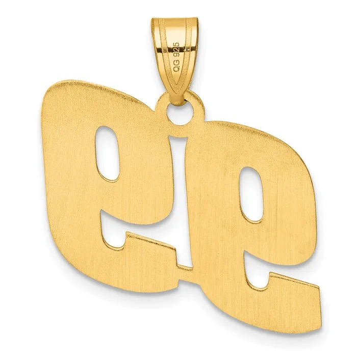 PreStyled Sets Goldia 14k Yellow Gold Polished Block Number 99 Pendant