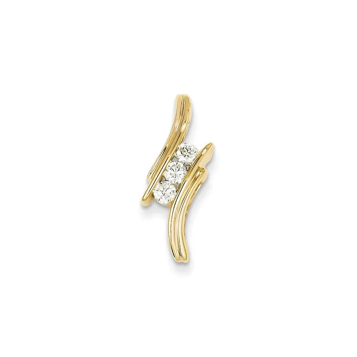 PreStyled Sets Goldia 14K Yellow Gold Real Diamond Chain Slide