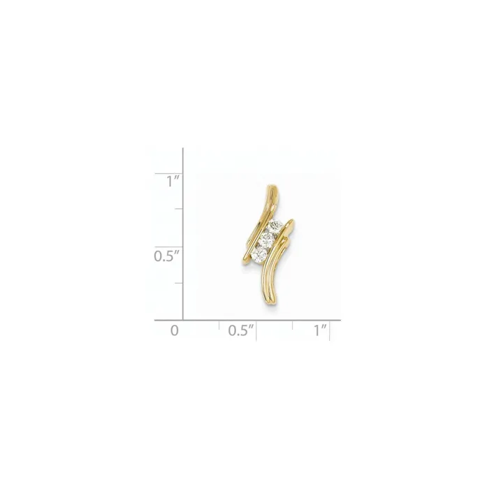 PreStyled Sets Goldia 14K Yellow Gold Real Diamond Chain Slide