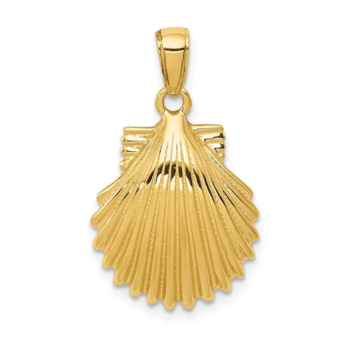 PreStyled Sets Goldia 14k Yellow Gold Scallop Shell Pendant