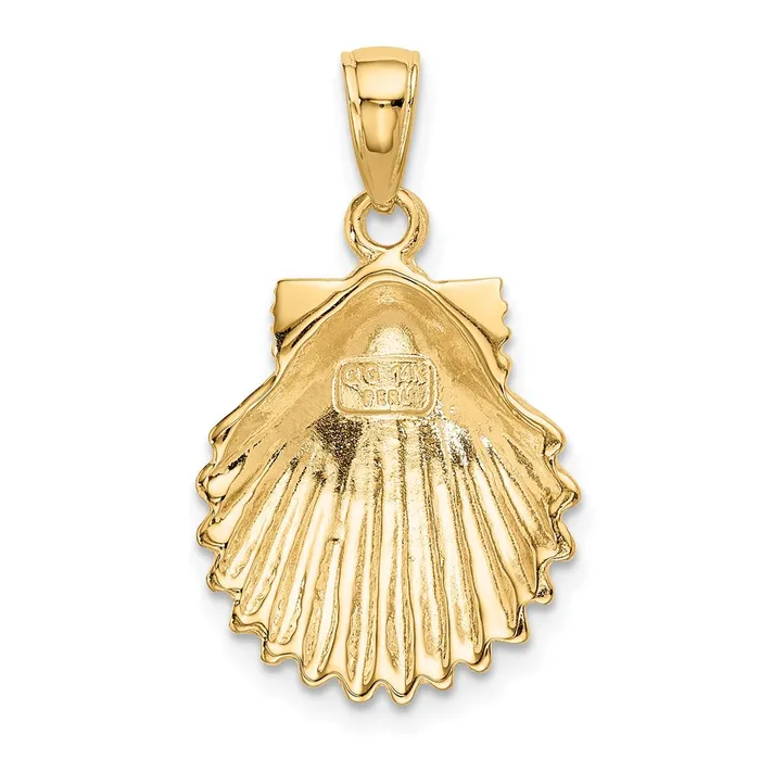 PreStyled Sets Goldia 14k Yellow Gold Scallop Shell Pendant