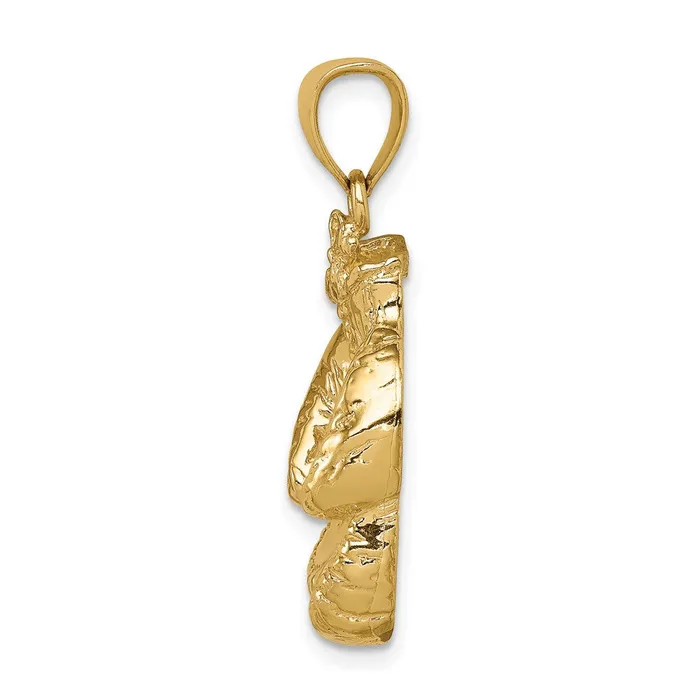 PreStyled Sets Goldia 14k Yellow Gold Solid Polished OpenBacked Boxing Gloves Pendant