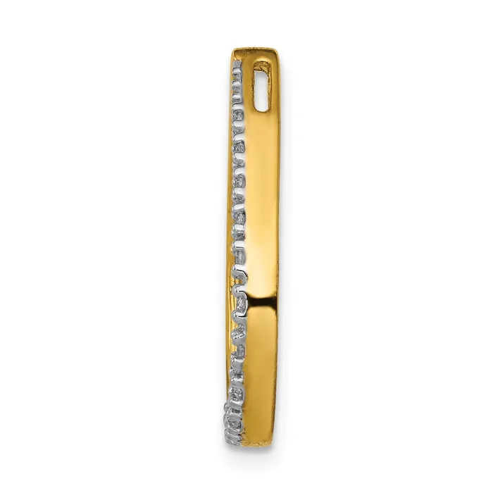 PreStyled Sets Goldia Solid 14k Yellow Gold Polished 110ct Simulated CZ Teardrop Chain Slide PreStyled Sets Goldia Solid 14k Yellow Gold Polished 110ct Simulated CZ Teardrop Chain Slide