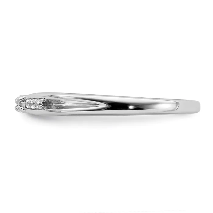Rings 018ct CZ Solid Real 14k White Gold Wedding Band Ring Goldia