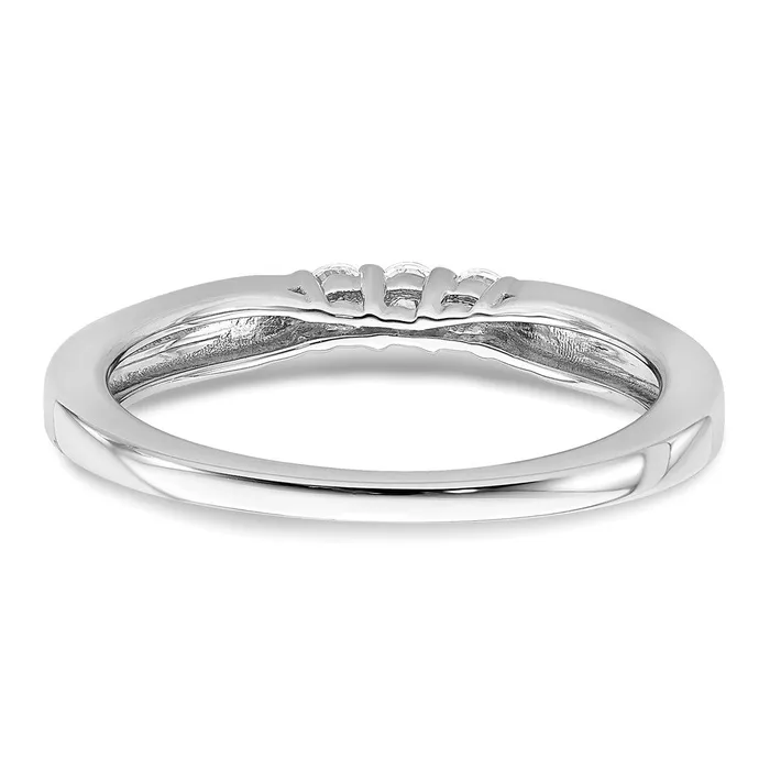Rings 018ct CZ Solid Real 14k White Gold Wedding Band Ring Goldia