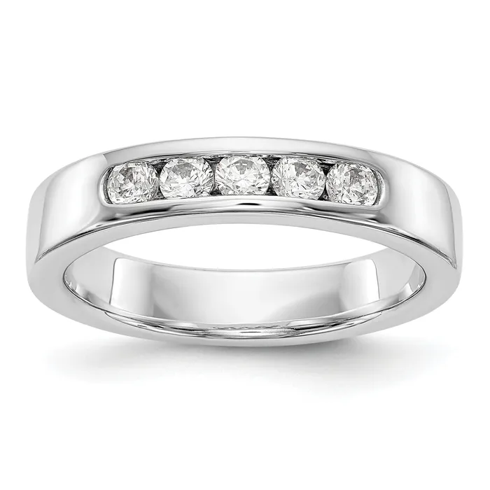 Rings 035ct CZ Solid Real 14K White Gold 526mm Stone Channel Wedding Band Ring Goldia Rings 035ct CZ Solid Real 14K White Gold 526mm Stone Channel Wedding Band Ring Goldia