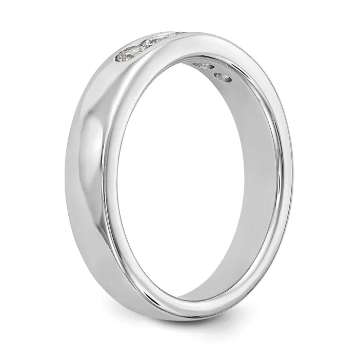 Rings 035ct CZ Solid Real 14K White Gold 526mm Stone Channel Wedding Band Ring Goldia