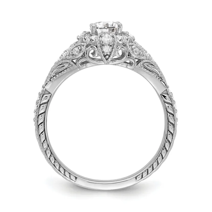 Rings 040ct CZ Solid Real 14k White Gold Engagement Ring Goldia