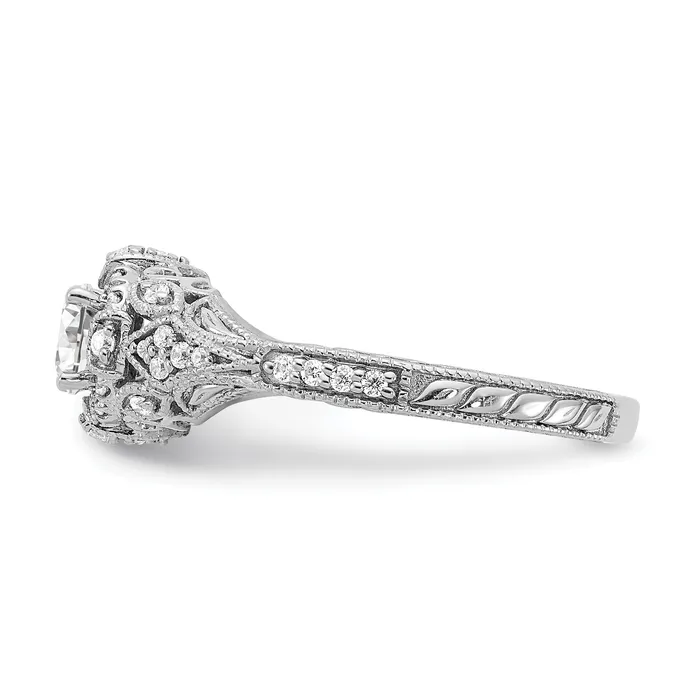 Rings 040ct CZ Solid Real 14k White Gold Engagement Ring Goldia
