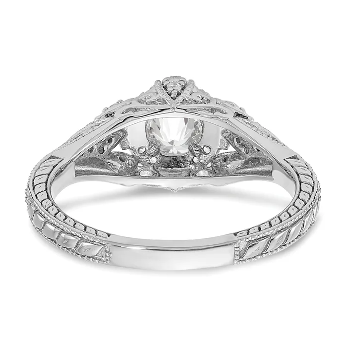 Rings 040ct CZ Solid Real 14k White Gold Engagement Ring Goldia