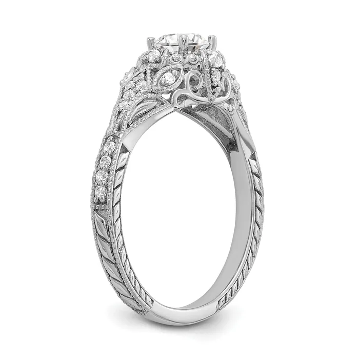 Rings 040ct CZ Solid Real 14k White Gold Engagement Ring Goldia