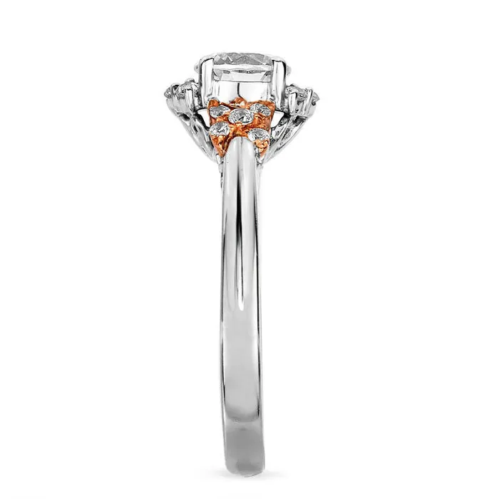 Rings 10 CT TW Natural Diamond X Collar Engagement Ring in Solid 14K TwoTone Gold Goldia Rings 10 CT TW Natural Diamond X Collar Engagement Ring in Solid 14K TwoTone Gold Goldia