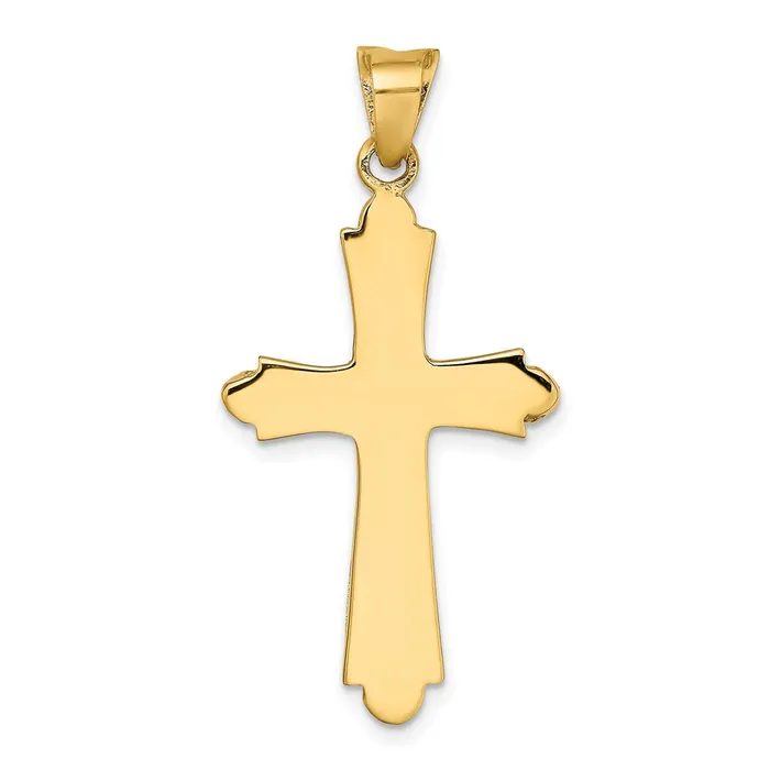 Rings 14k Twotone Gold Solid Fashion Cross Charm Goldia