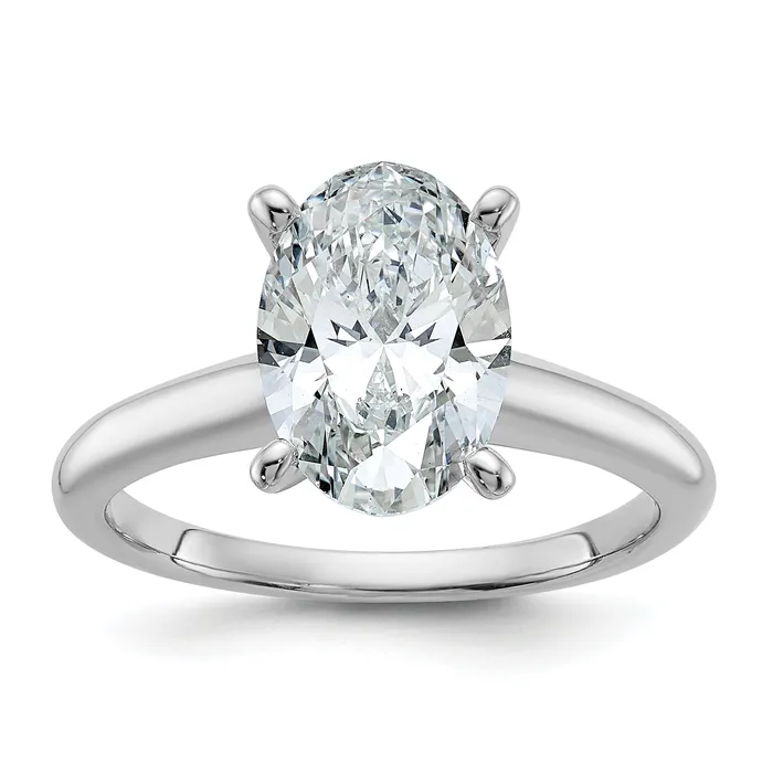 Rings 14k White Gold 2 12 Ct Lab Grown Diamond VSSI G Oval Solitare Engagement Ring Goldia Rings 14k White Gold 2 12 Ct Lab Grown Diamond VSSI G Oval Solitare Engagement Ring Goldia