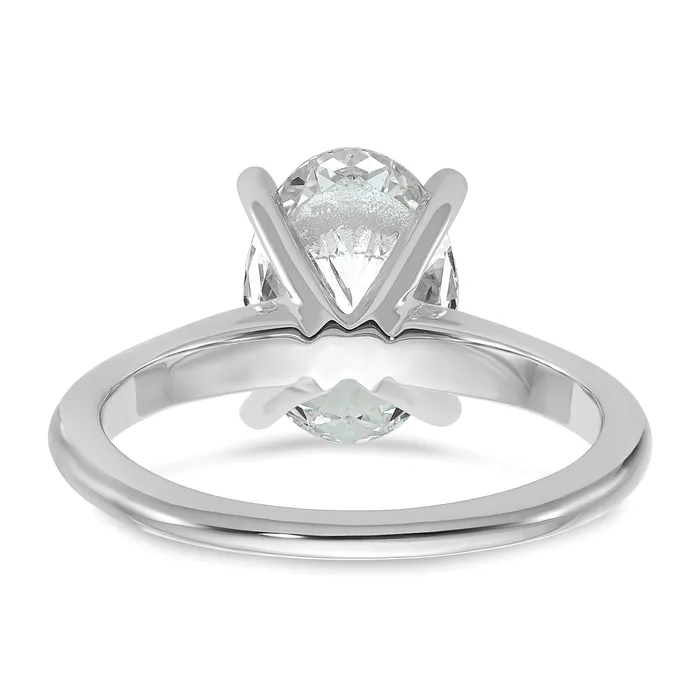 Rings 14k White Gold 2 12 Ct Lab Grown Diamond VSSI G Oval Solitare Engagement Ring Goldia