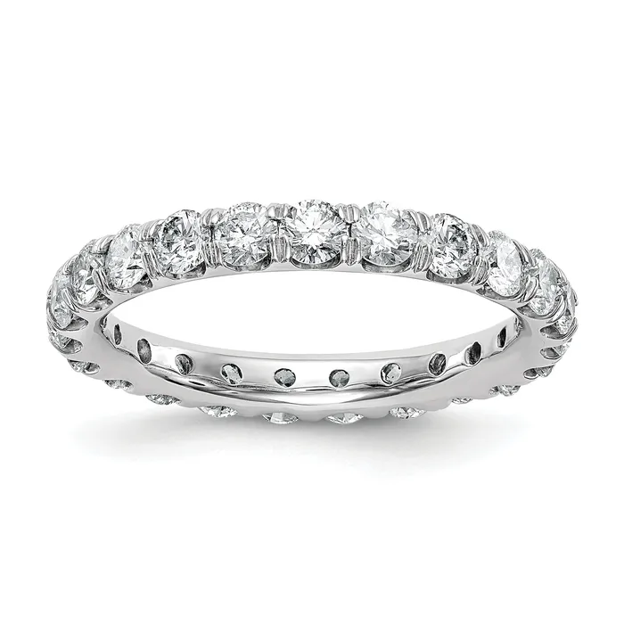 Rings 14k White Gold 2 Ct Lab Grown Diamond VSSI G Shared Prong Eternity Band Ring Goldia Rings 14k White Gold 2 Ct Lab Grown Diamond VSSI G Shared Prong Eternity Band Ring Goldia