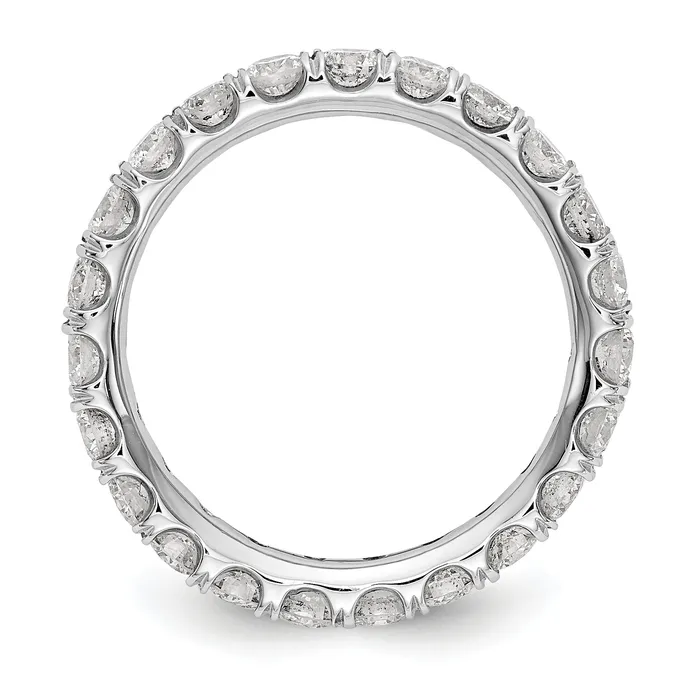 Rings 14k White Gold 2 Ct Lab Grown Diamond VSSI G Shared Prong Eternity Band Ring Goldia