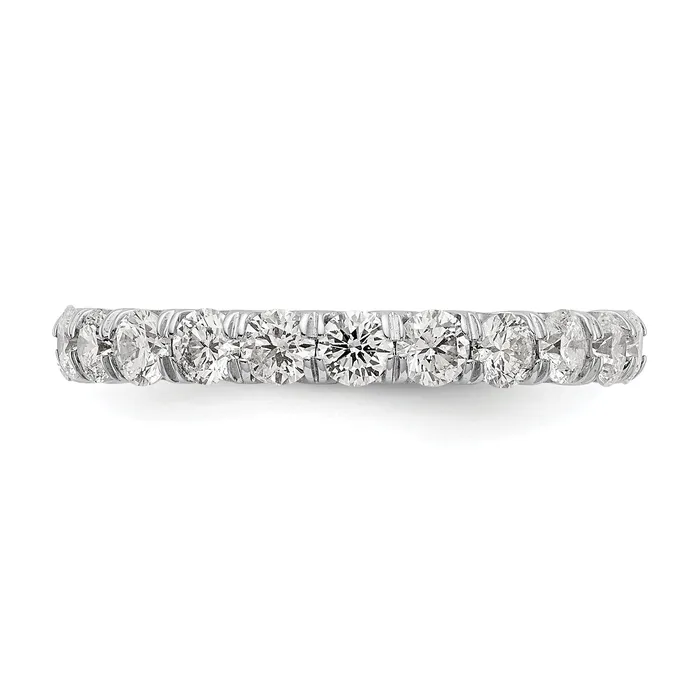 Rings 14k White Gold 2 Ct Lab Grown Diamond VSSI G Shared Prong Eternity Band Ring Goldia