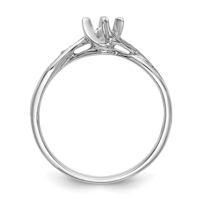 Rings 14K White Gold Simulated Diamond PromiseEngagement Ring Goldiacom