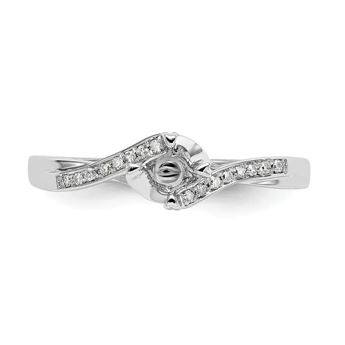 Rings 14K White Gold Simulated Diamond PromiseEngagement Ring Goldiacom
