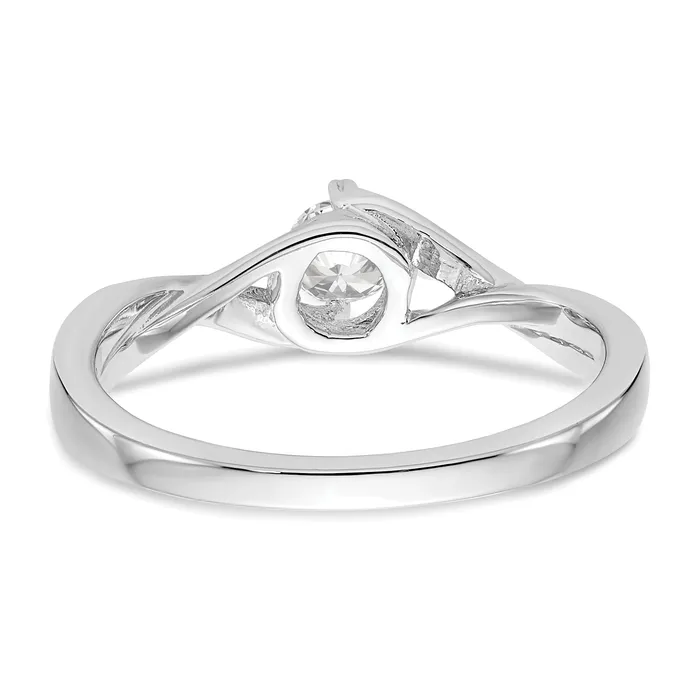 Rings 14K White Gold Simulated Diamond PromiseEngagement Ring Goldiacom