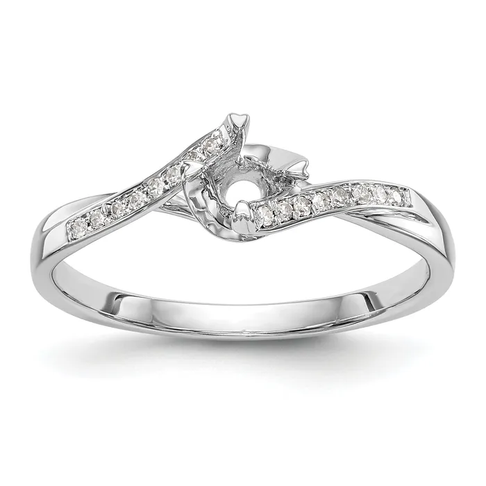 Rings 14K White Gold Simulated Diamond PromiseEngagement Ring Goldiacom