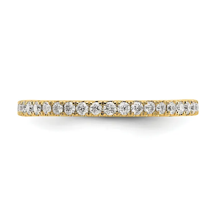 Rings 14k Yellow Gold 12 Ct Lab Grown Diamond VSSI G Shared Prong Eternity Band Ring Goldia