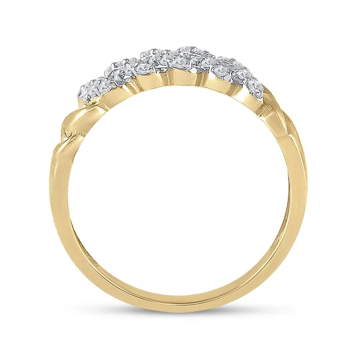 Rings gndatlanta 10k Yellow Gold Round Diamond Band Ring 38 Cttw