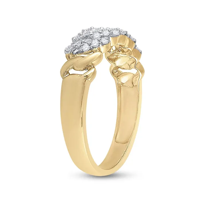 Rings gndatlanta 10k Yellow Gold Round Diamond Band Ring 38 Cttw