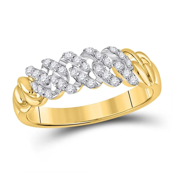 Rings gndatlanta 10k Yellow Gold Round Diamond Band Ring 38 Cttw