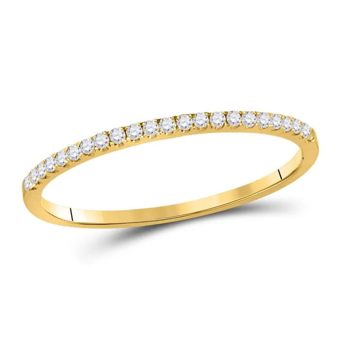 Rings gndatlanta 10k Yellow Gold Round Diamond Stackable Band Ring 18 Cttw Rings gndatlanta 10k Yellow Gold Round Diamond Stackable Band Ring 18 Cttw