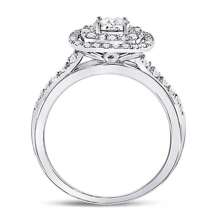Rings gndatlanta 14k White Gold Round Diamond Solitaire Bridal Engagement Ring 12 Cttw