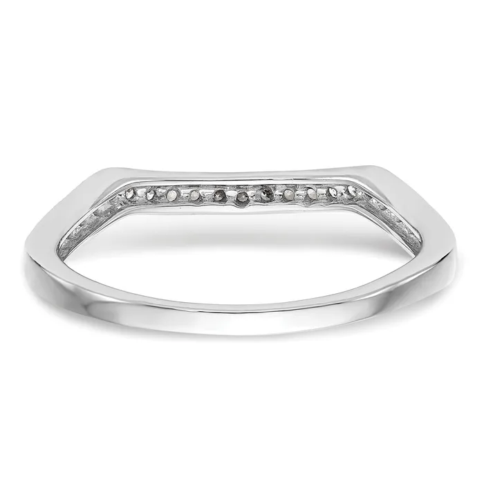 Rings Goldia 011ct CZ Solid Real 14K White Gold Wedding Wedding Band Ring