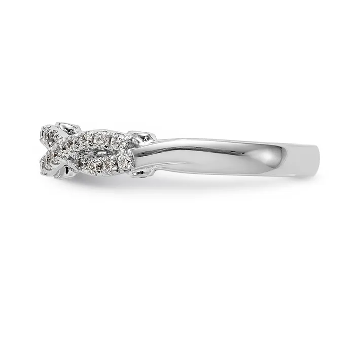 Rings Goldia 026ct CZ Solid Real 14K White Gold Wedding Wedding Band Ring