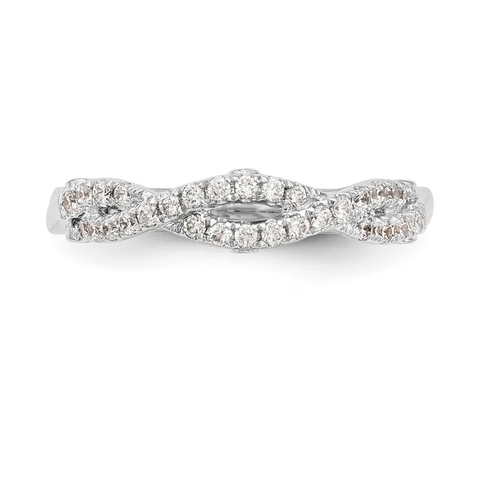 Rings Goldia 026ct CZ Solid Real 14K White Gold Wedding Wedding Band Ring