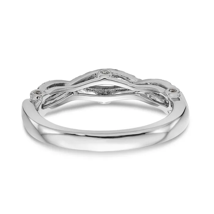 Rings Goldia 026ct CZ Solid Real 14K White Gold Wedding Wedding Band Ring
