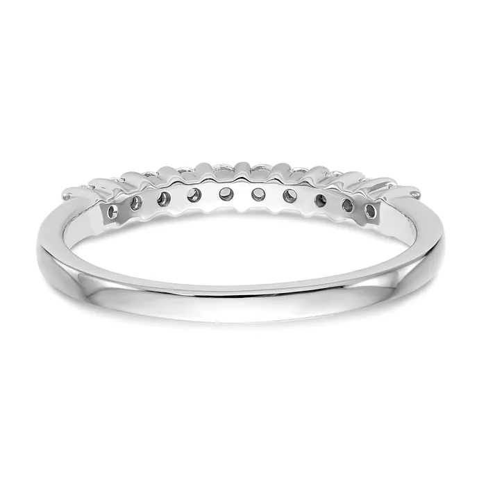 Rings Goldia 028ct CZ Solid Real 14K White Gold 10Stone Wedding Band Ring