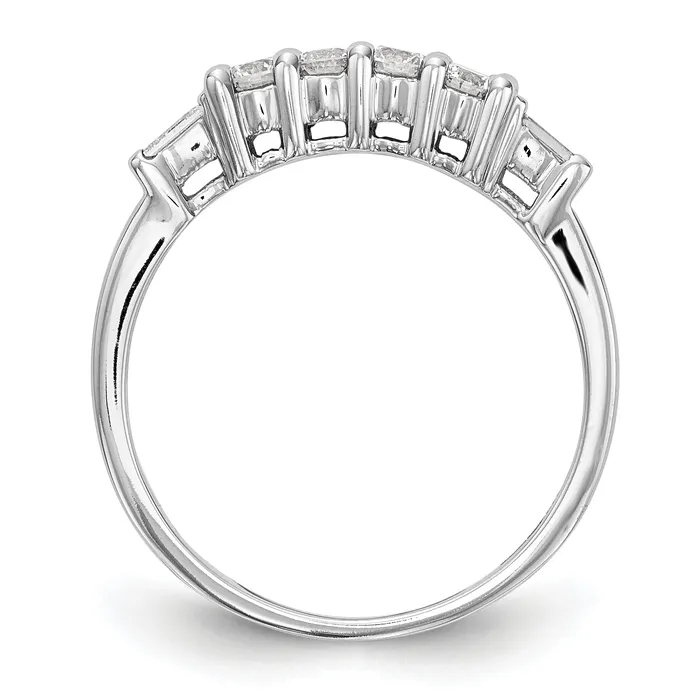 Rings Goldia 032ct CZ Solid Real 14K White Gold Wedding Wedding Band Ring