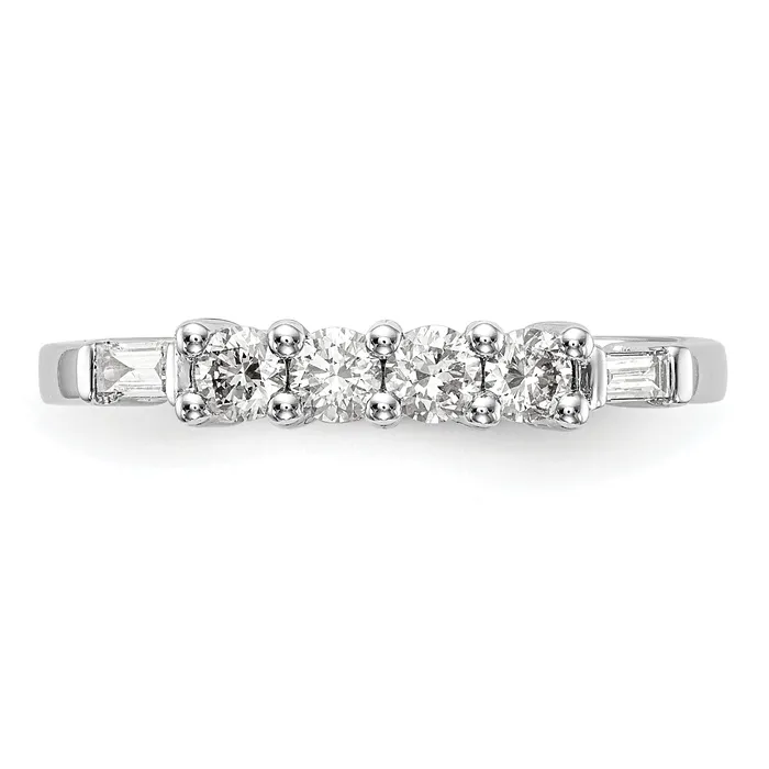 Rings Goldia 032ct CZ Solid Real 14K White Gold Wedding Wedding Band Ring