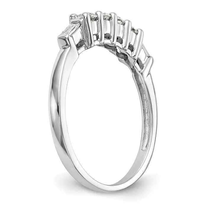 Rings Goldia 032ct CZ Solid Real 14K White Gold Wedding Wedding Band Ring