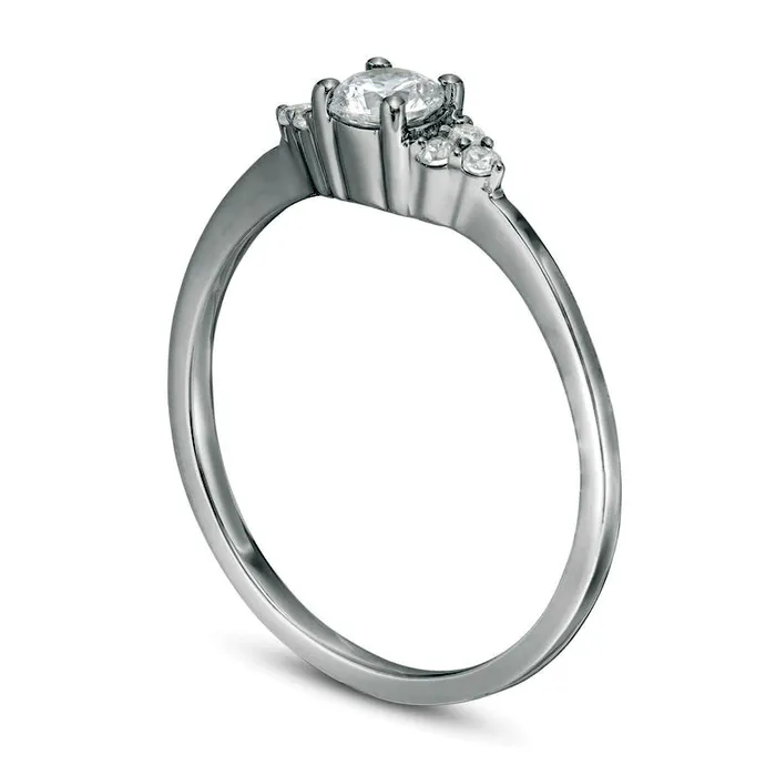 Rings Goldia 033 CT TW Natural Diamond TriSides Engagement Ring in Solid 10K White Gold Rings Goldia 033 CT TW Natural Diamond TriSides Engagement Ring in Solid 10K White Gold