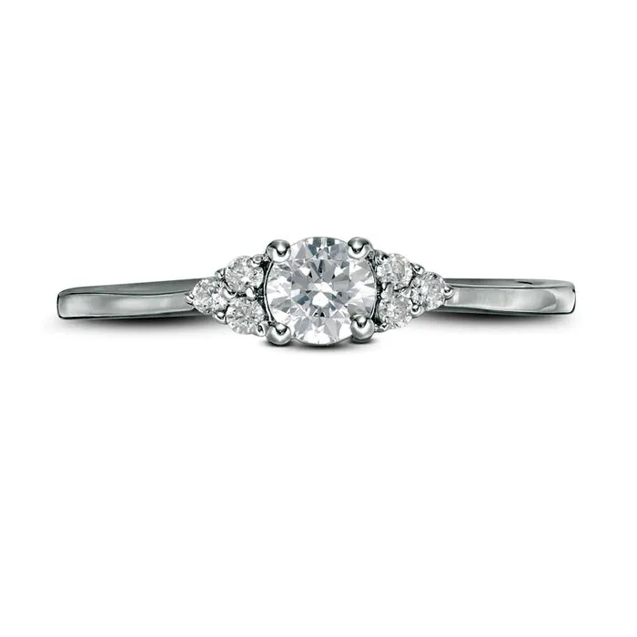Rings Goldia 033 CT TW Natural Diamond TriSides Engagement Ring in Solid 10K White Gold Rings Goldia 033 CT TW Natural Diamond TriSides Engagement Ring in Solid 10K White Gold