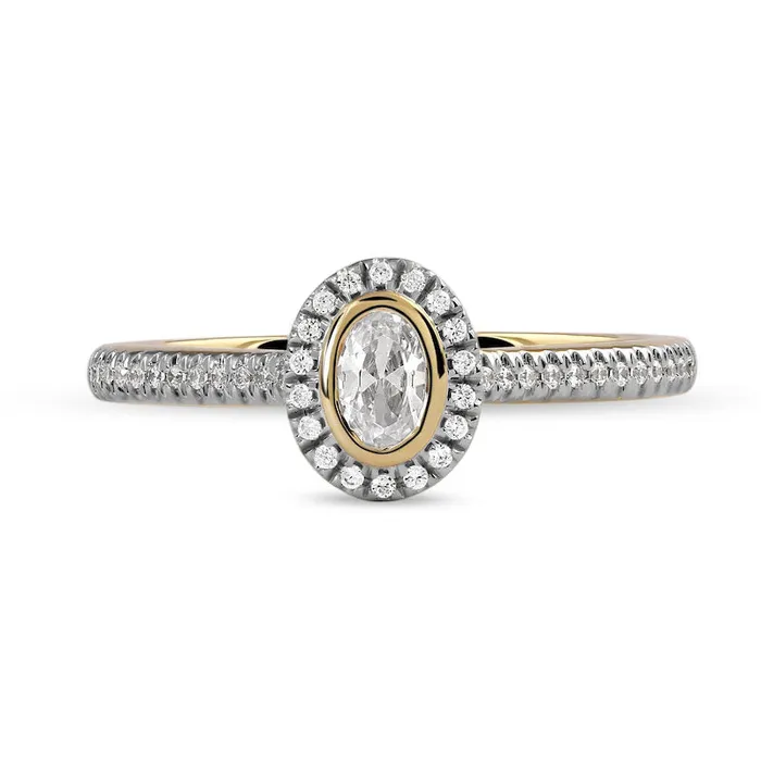 Rings Goldia 033 CT TW Oval Natural Diamond Frame Engagement Ring in Solid 10K Yellow Gold II1 Rings Goldia 033 CT TW Oval Natural Diamond Frame Engagement Ring in Solid 10K Yellow Gold II1