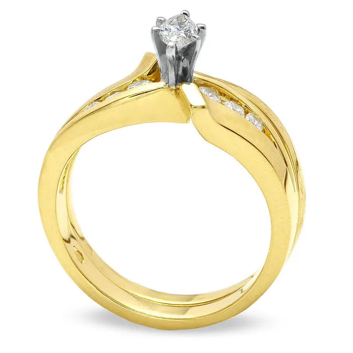 Rings Goldia 038 CT TW Marquise Natural Diamond Bridal Engagement Ring Set Solid 14K Gold Rings Goldia 038 CT TW Marquise Natural Diamond Bridal Engagement Ring Set Solid 14K Gold
