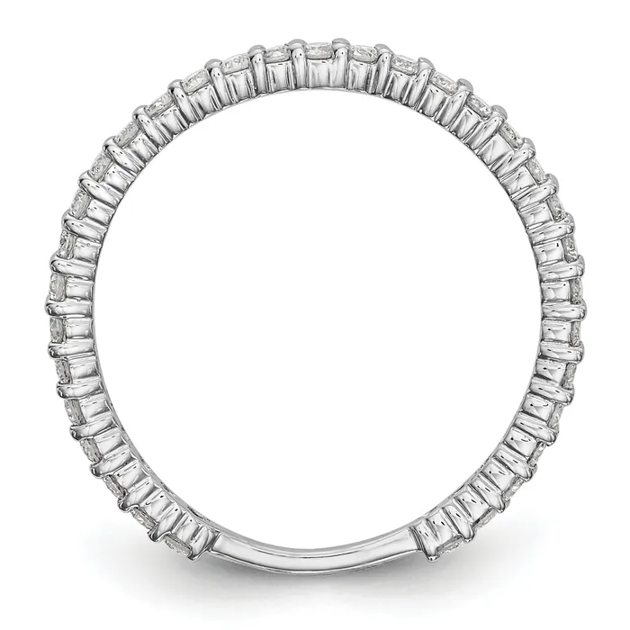 Rings Goldia 040ct CZ Solid Real 14K White Gold Wedding Band Ring